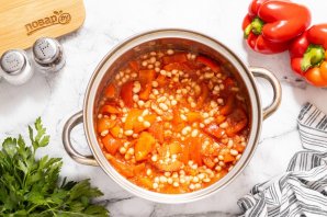 Перец с фасолью на зиму