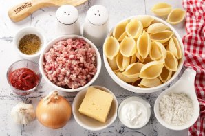 Фаршированные макароны-ракушки Фаршированные макароны-ракушки